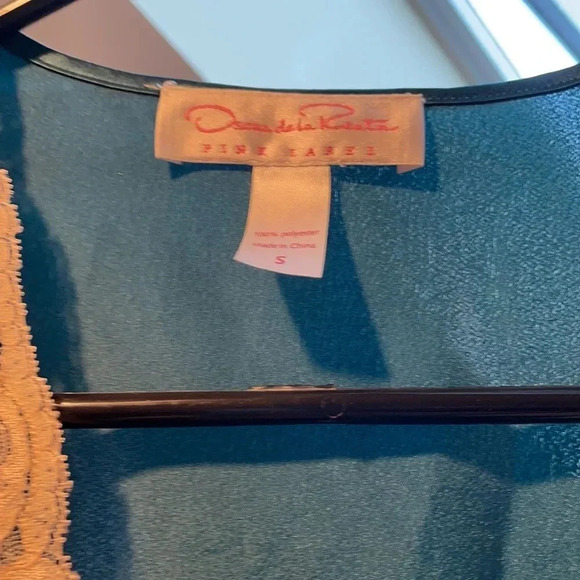 *Final Price* Oscar De La Renta Emerald Green Lingerie Robe Size Small GUC - Picture 5 of 5